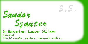 sandor szauter business card